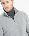 Pure Cashmere Funnel Neck Sweater w/Zip (Zach 2)