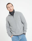 Pure Cashmere Funnel Neck Sweater w/Zip (Zach 2)