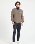 Pure Cashmere Funnel Neck Sweater w/Zip (Zach 2)