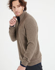 Pure Cashmere Funnel Neck Sweater w/Zip (Zach 2)