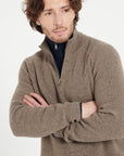 Pure Cashmere Funnel Neck Sweater w/Zip (Zach 2)