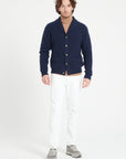 Pure Cashmere 4 ply Shawl Collar Cardigan (Zach 4)