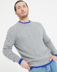 Pure Cashmere Cable Knit Round Neck Sweater (Zach 5)