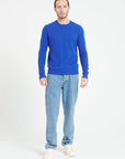 Pure Cashmere Cable Knit Round Neck Sweater (Zach 5)