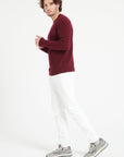 Pure Cashmere Cable Knit Round Neck Sweater (Zach 5)