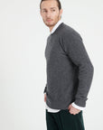 Pure Cashmere Cable Knit Round Neck Sweater (Zach 5)
