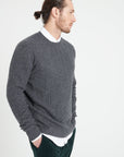Pure Cashmere Cable Knit Round Neck Sweater (Zach 5)