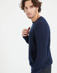 Pure Cashmere Cable Knit Round Neck Sweater (Zach 5)