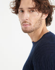 Pure Cashmere Cable Knit Round Neck Sweater (Zach 5)