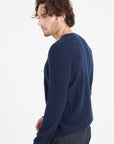 Pure Cashmere Cable Knit Round Neck Sweater (Zach 5)