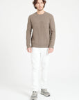 Pure Cashmere Cable Knit Round Neck Sweater (Zach 5)