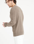 Pure Cashmere Cable Knit Round Neck Sweater (Zach 5)
