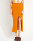 Pure Cashmere Long Skirt w/Slit (Ava 13)