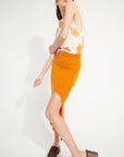 Pure Cashmere Long Skirt w/Slit (Ava 13)