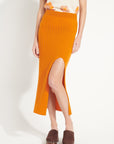 Pure Cashmere Long Skirt w/Slit (Ava 13)
