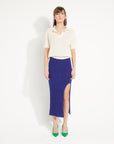 Pure Cashmere Long Skirt w/Slit (Ava 13)