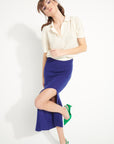Pure Cashmere Long Skirt w/Slit (Ava 13)
