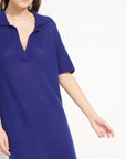Pure Cashmere Polo Neck Long Dress w/ Pointelle Knit (Ava 18)
