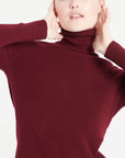 Pure Cashmere 4 ply Turtleneck Ribbed Sweater (Lilly 17)