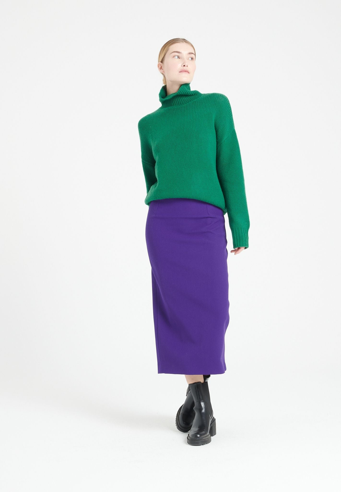 Pure Cashmere 10 ply Funnel Neck Sweater (Mia 9)