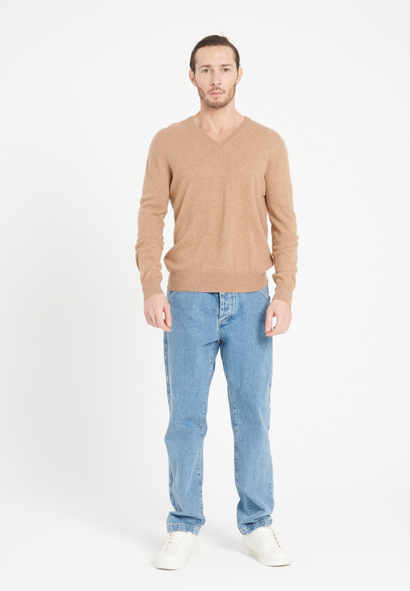 Pure Cashmere 2 Ply V-Neck Sweater (Luke 1)