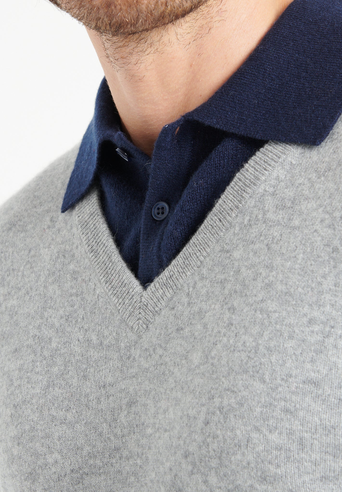 Pure Cashmere 2 Ply V-Neck Sweater (Luke 1)