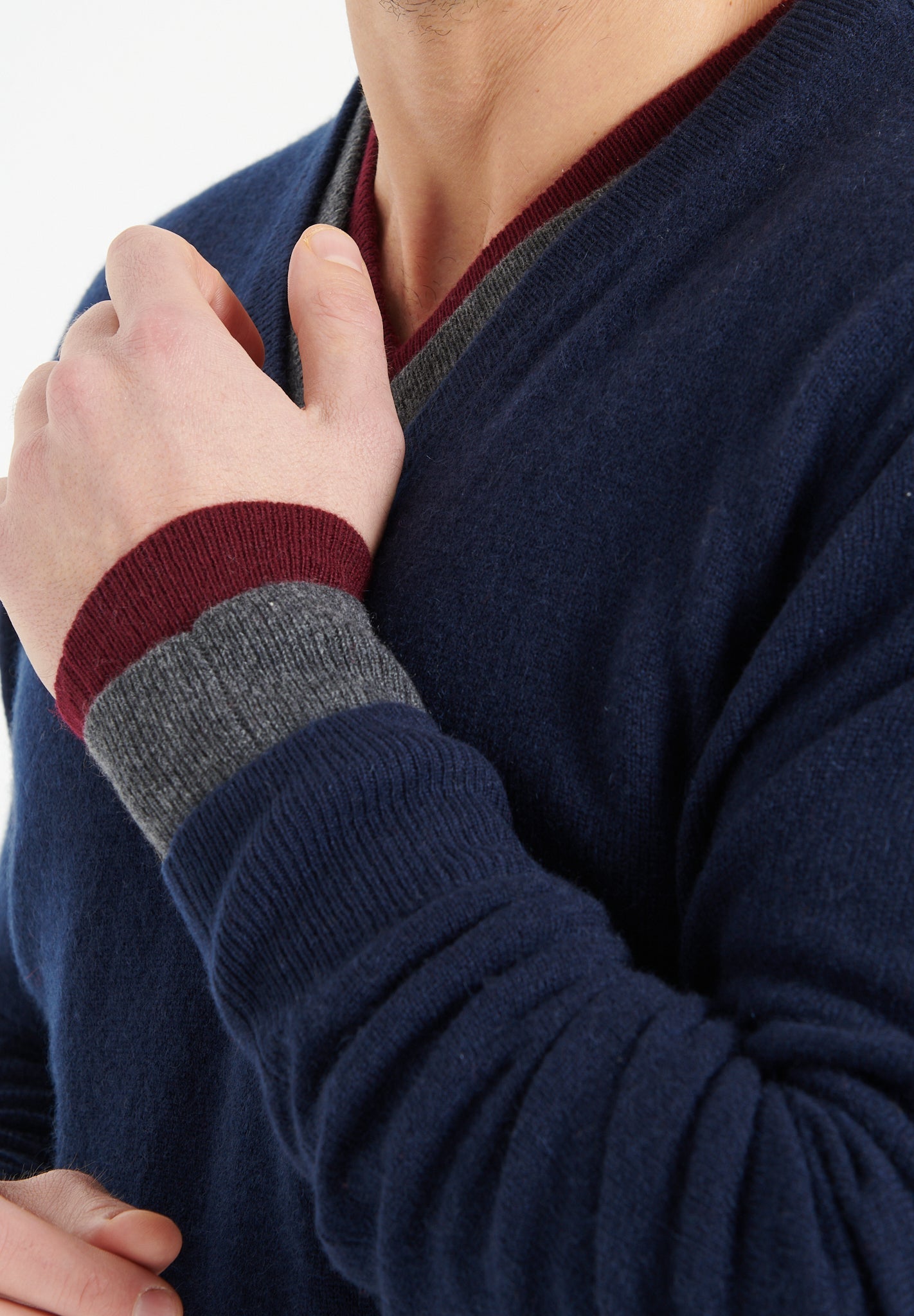Pure Cashmere 2 Ply V-Neck Sweater (Luke 1)