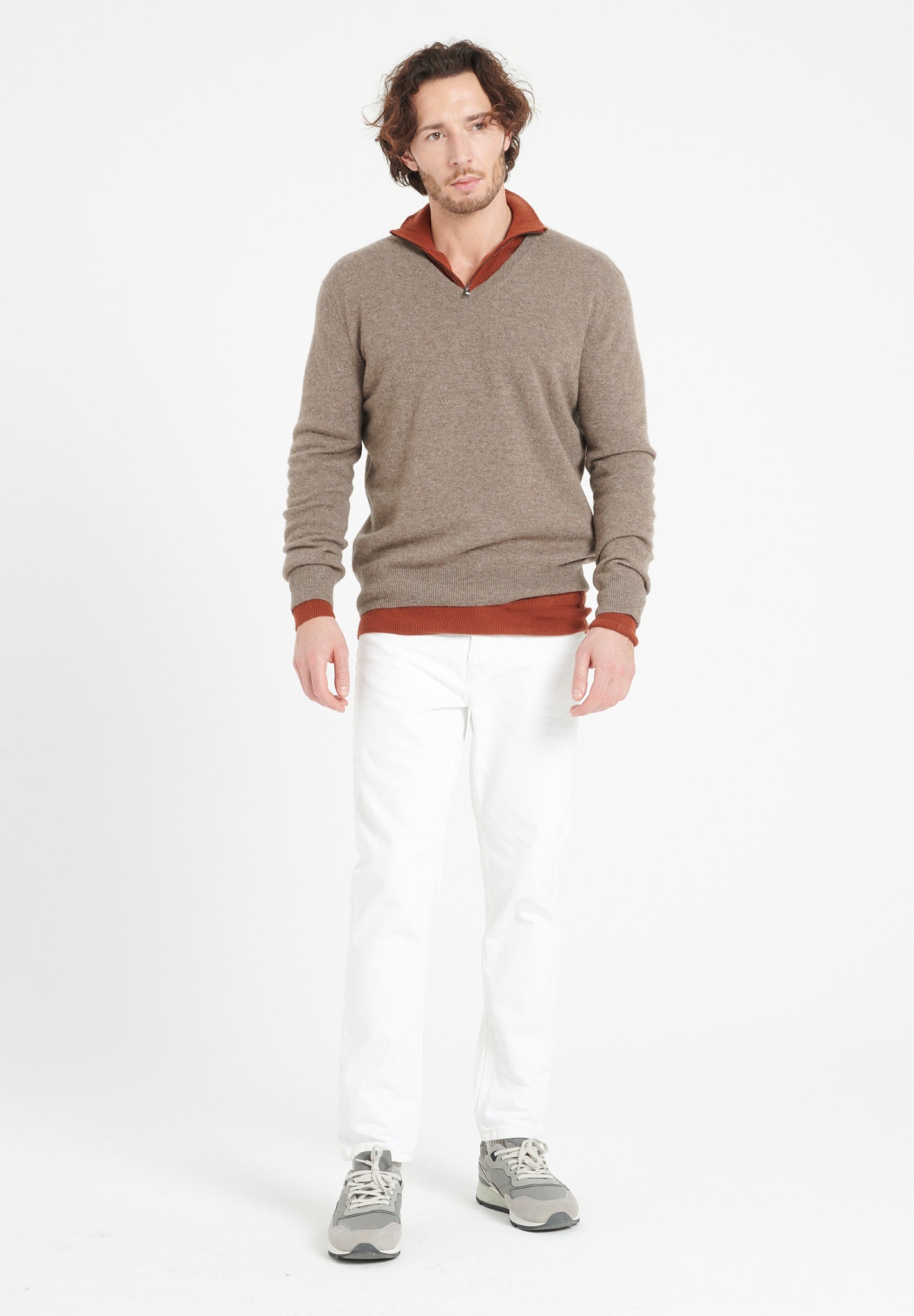 Pure Cashmere 2 Ply V-Neck Sweater (Luke 1)