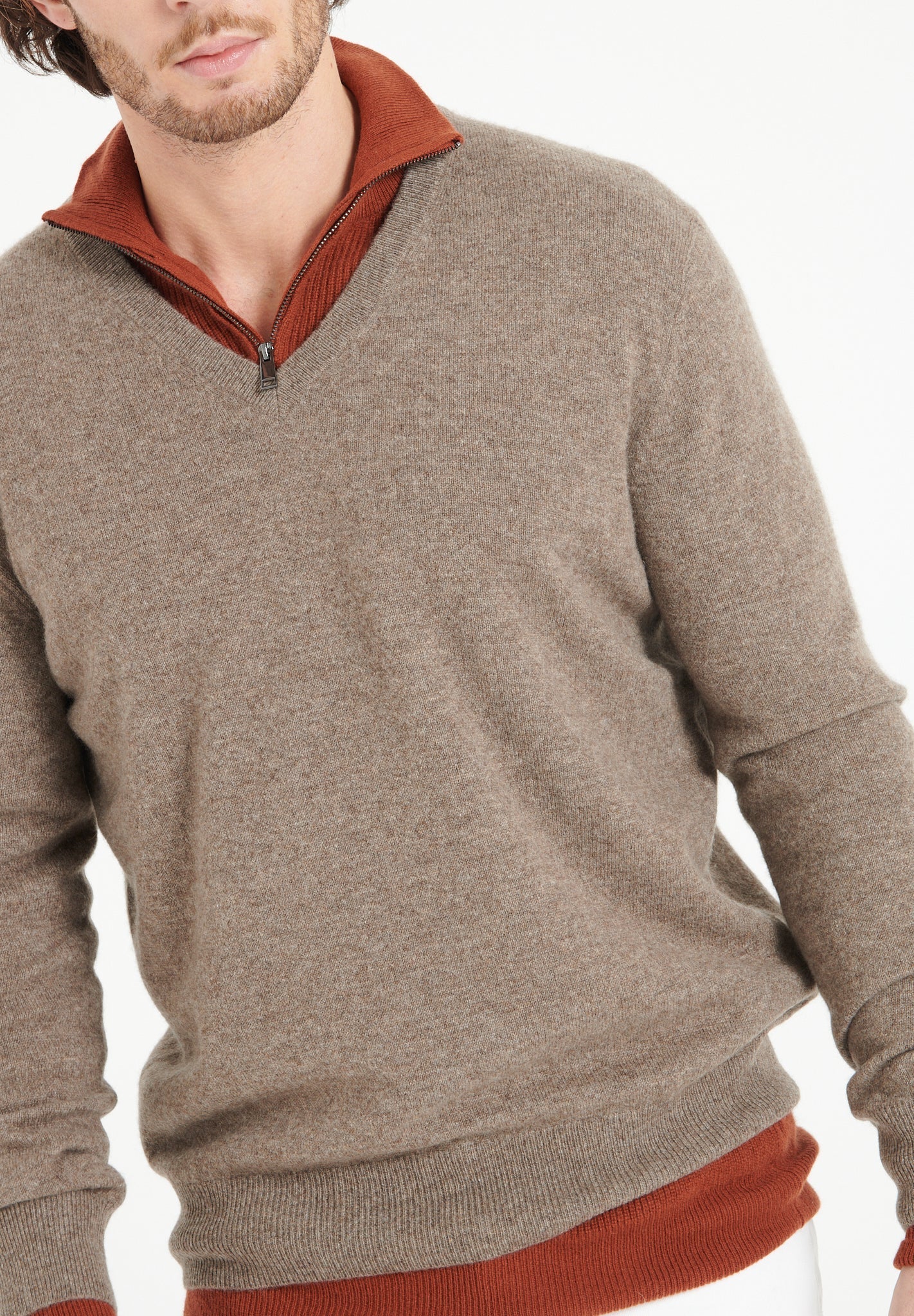 Pure Cashmere 2 Ply V-Neck Sweater (Luke 1)