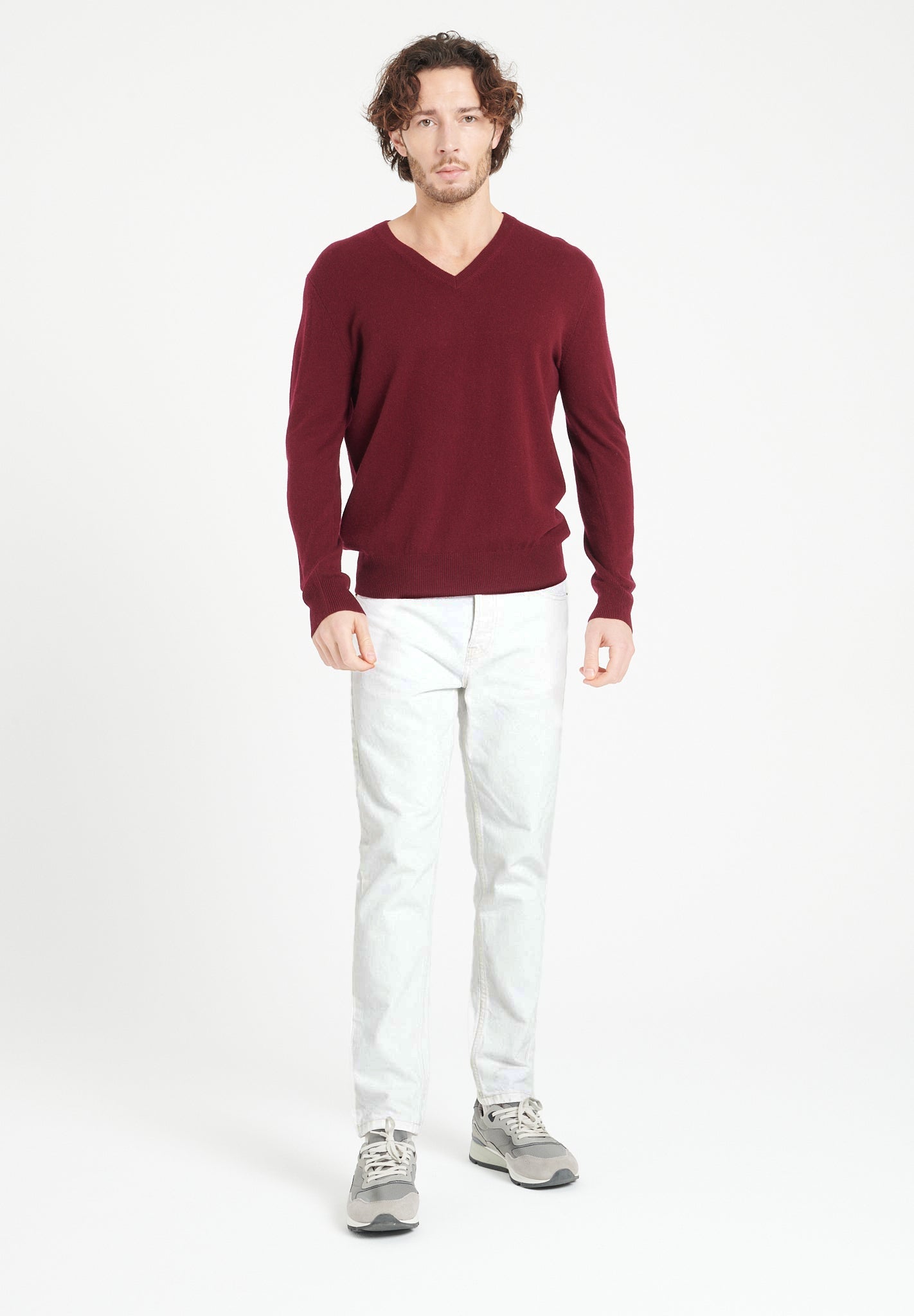 Pure Cashmere 2 Ply V-Neck Sweater (Luke 1)