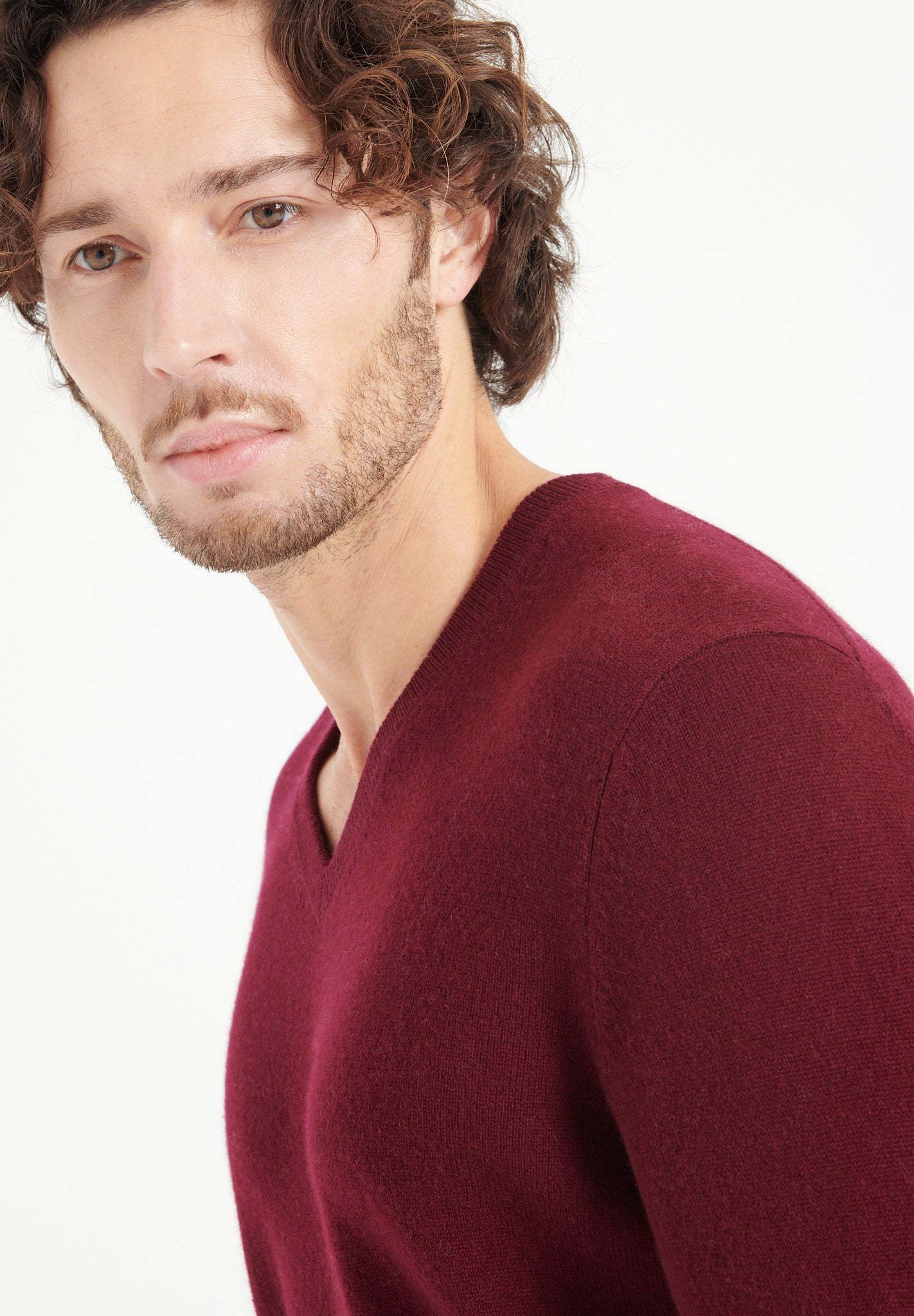 Pure Cashmere 2 Ply V-Neck Sweater (Luke 1)