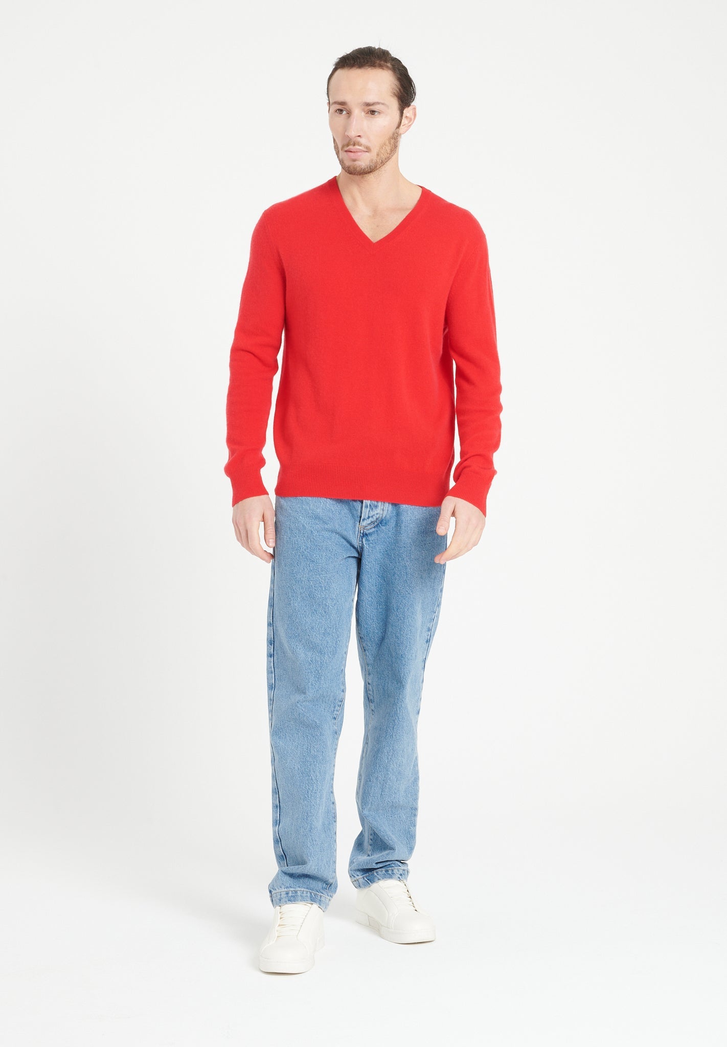 Pure Cashmere 2 Ply V-Neck Sweater (Luke 1)