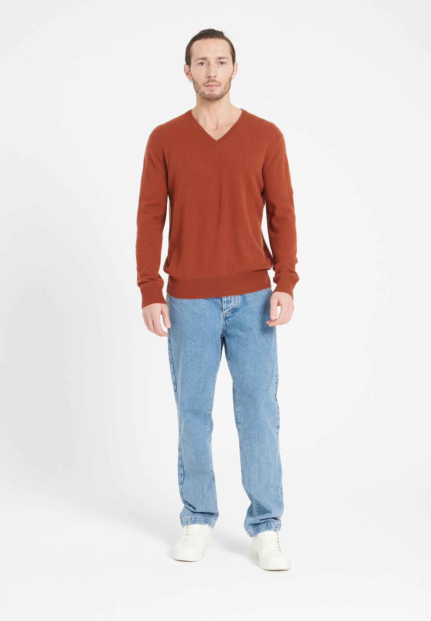 Pure Cashmere 2 Ply V-Neck Sweater (Luke 1)