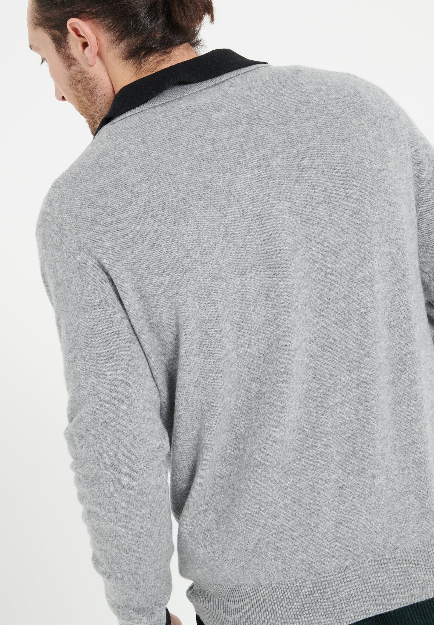 Pure Cashmere 2 Ply Long Sleeve Polo Shirt (Luke 5)