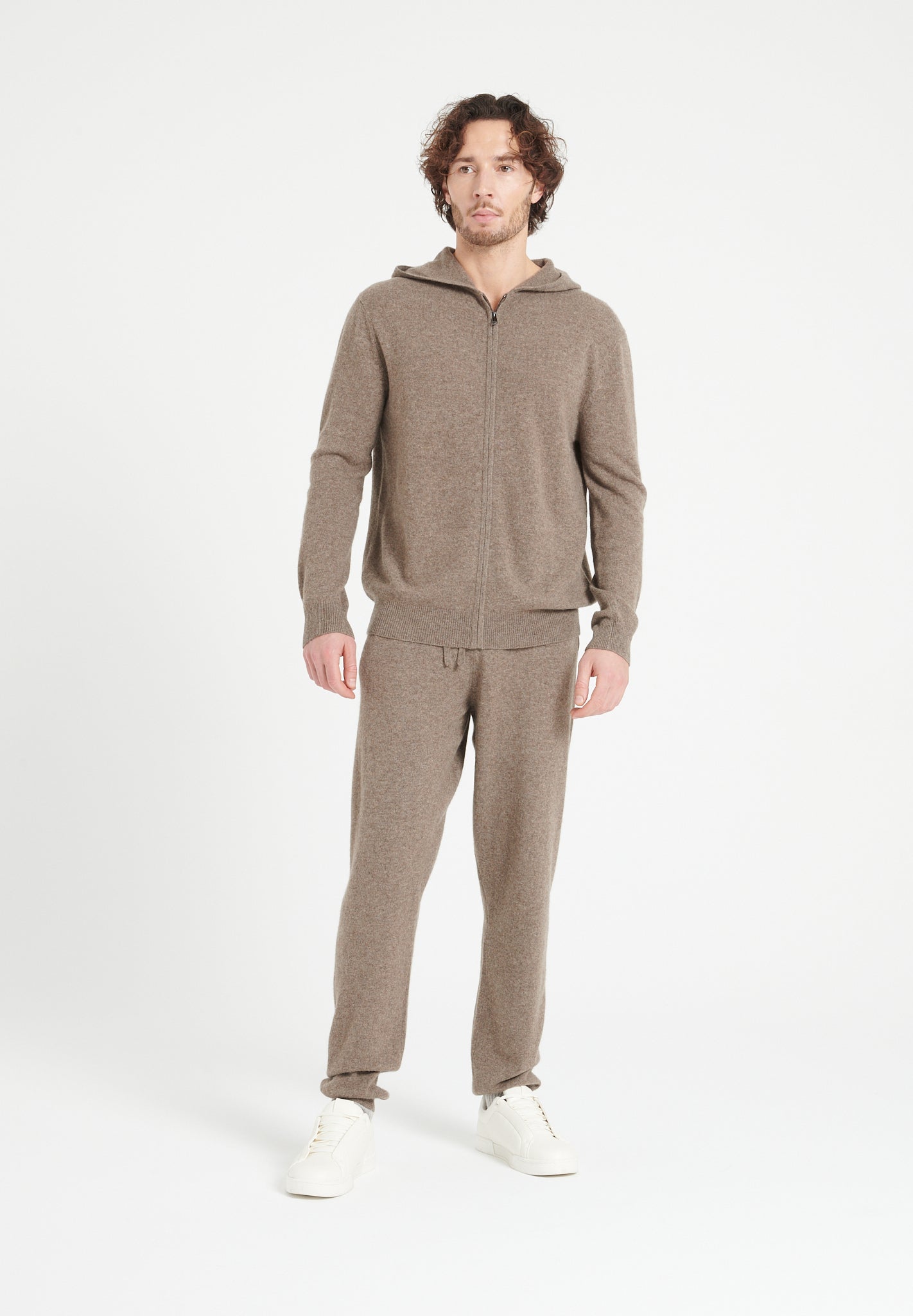 Pure Cashmere 2 Ply Zipped Hoodie (Luke 6)
