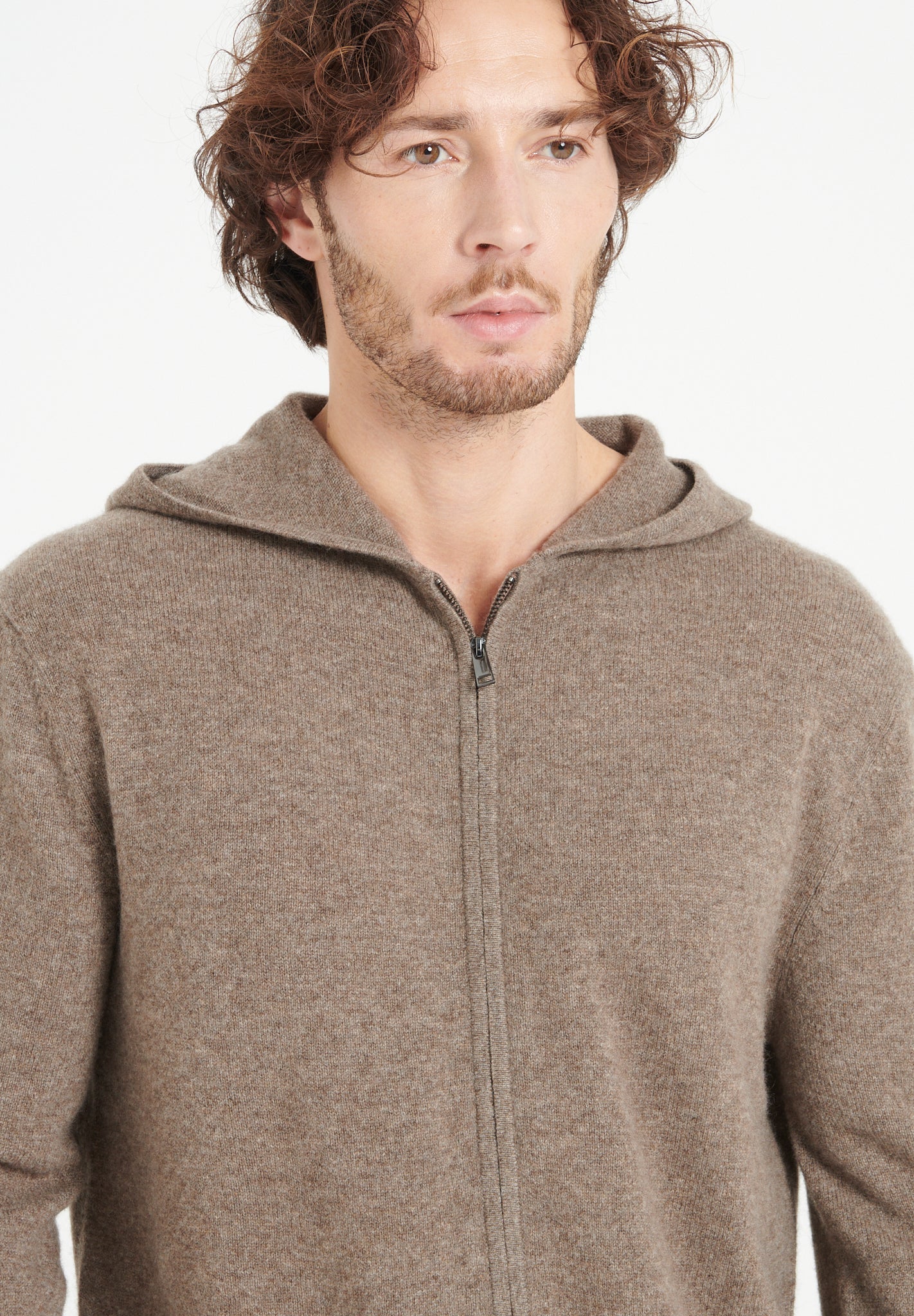 Pure Cashmere 2 Ply Zipped Hoodie (Luke 6)