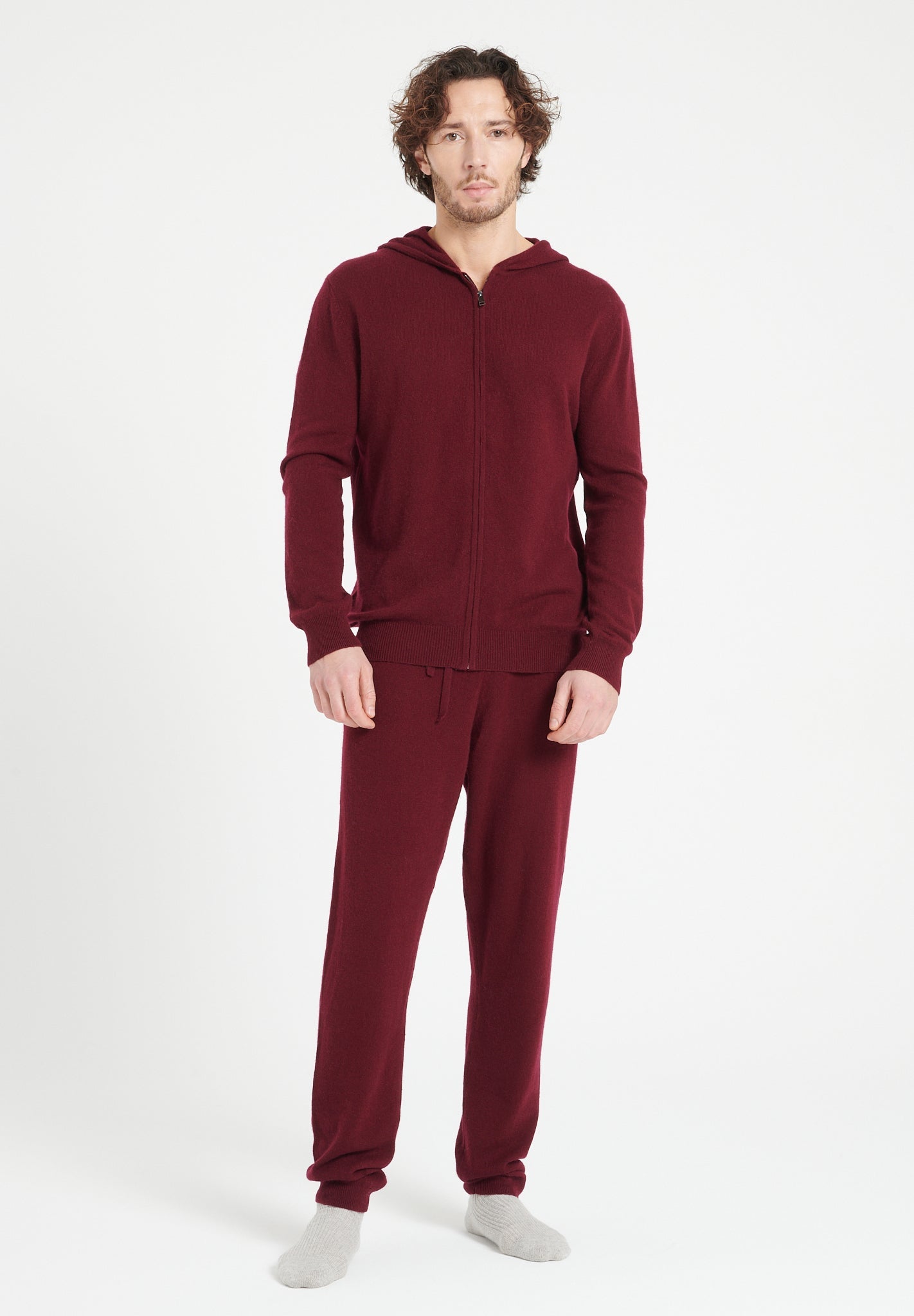 Pure Cashmere 2 Ply Zipped Hoodie (Luke 6)