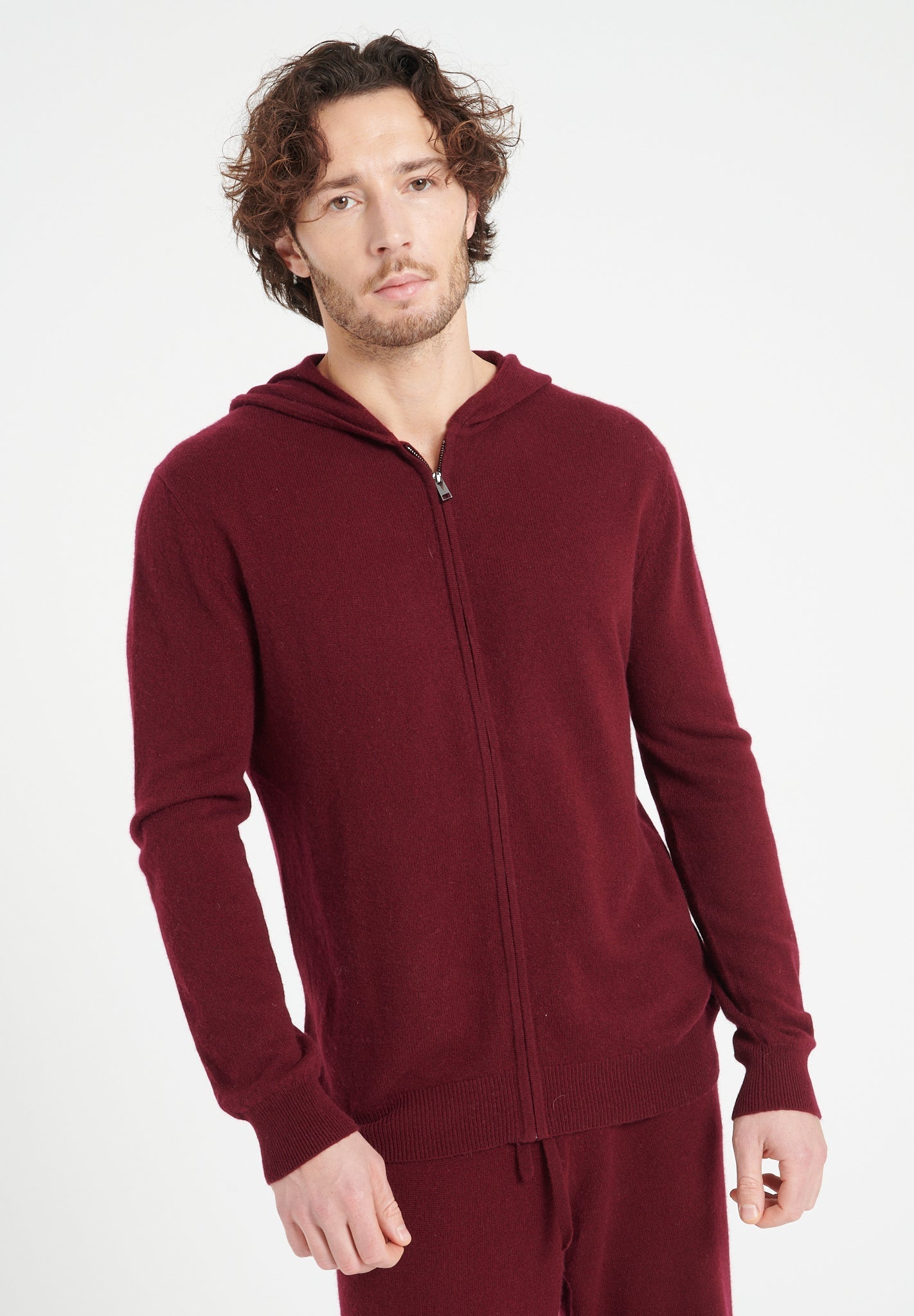 Pure Cashmere 2 Ply Zipped Hoodie (Luke 6)