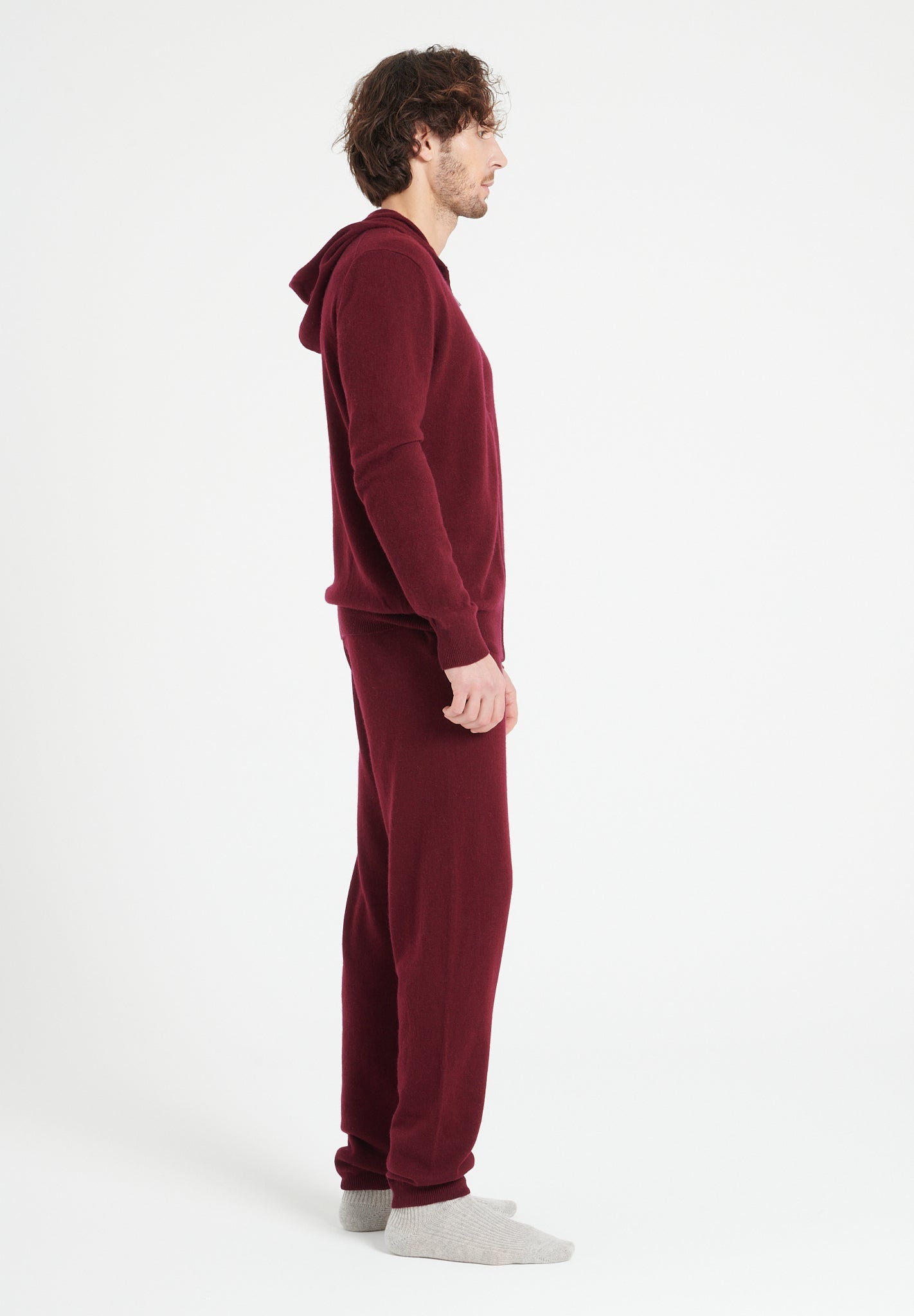 Pure Cashmere 2 Ply Zipped Hoodie (Luke 6)