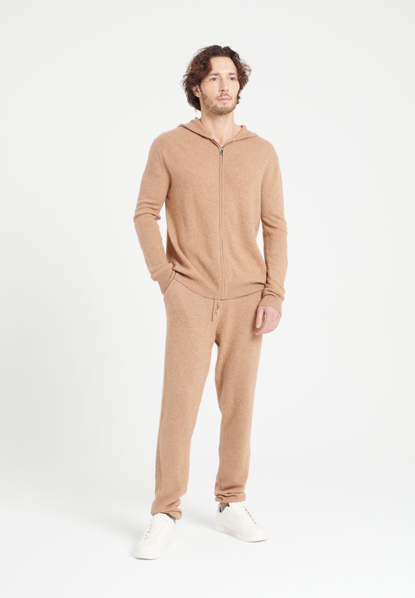 Pure Cashmere 2 Ply Zipped Hoodie (Luke 6)