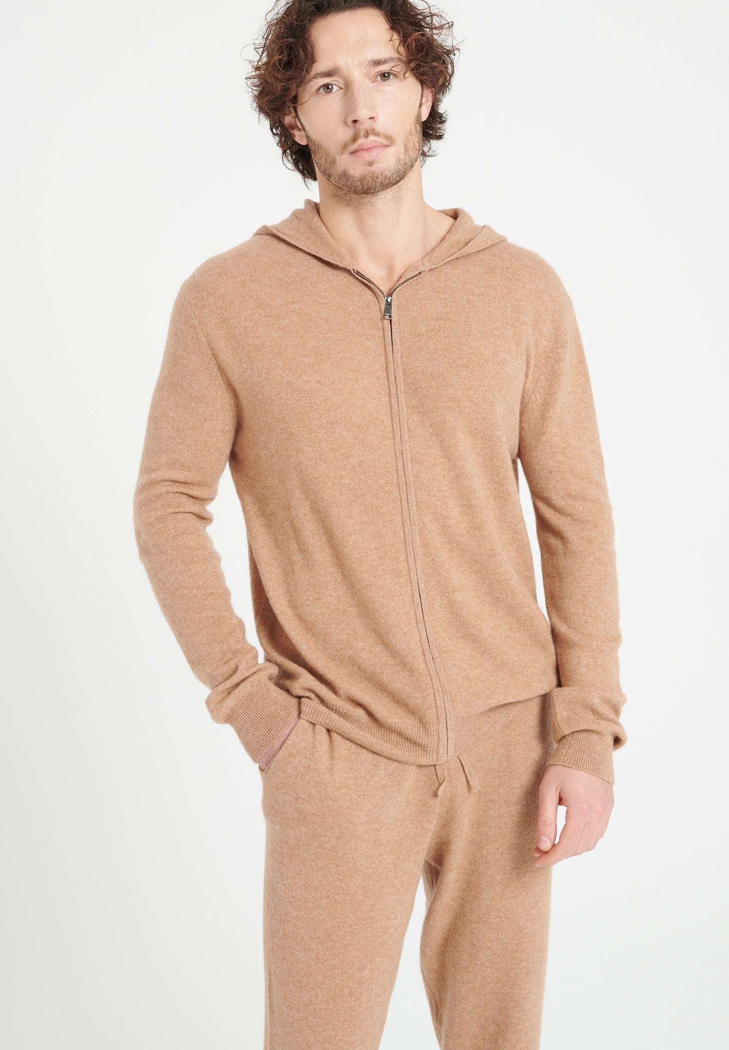 Pure Cashmere 2 Ply Zipped Hoodie (Luke 6)