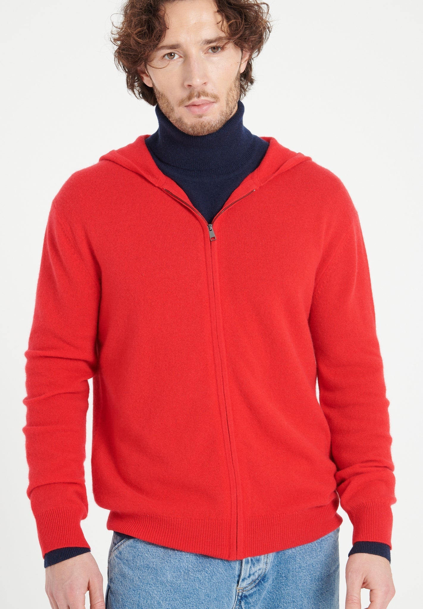 Pure Cashmere 2 Ply Zipped Hoodie (Luke 6)
