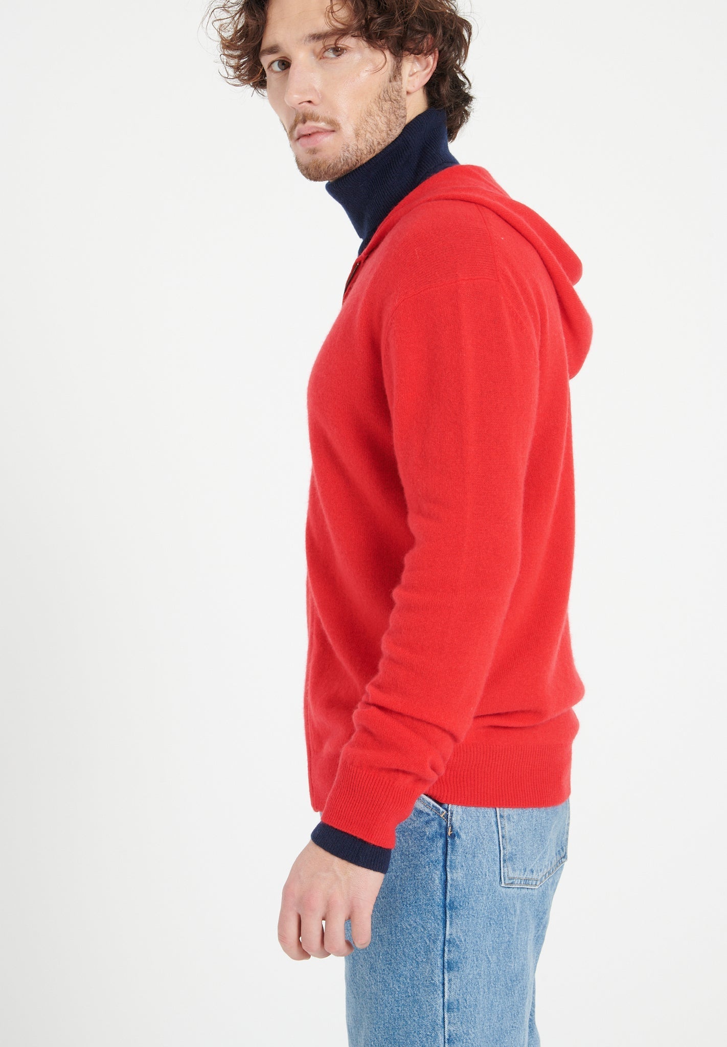 Pure Cashmere 2 Ply Zipped Hoodie (Luke 6)
