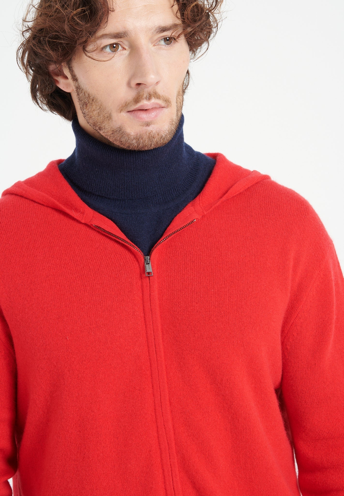 Pure Cashmere 2 Ply Zipped Hoodie (Luke 6)