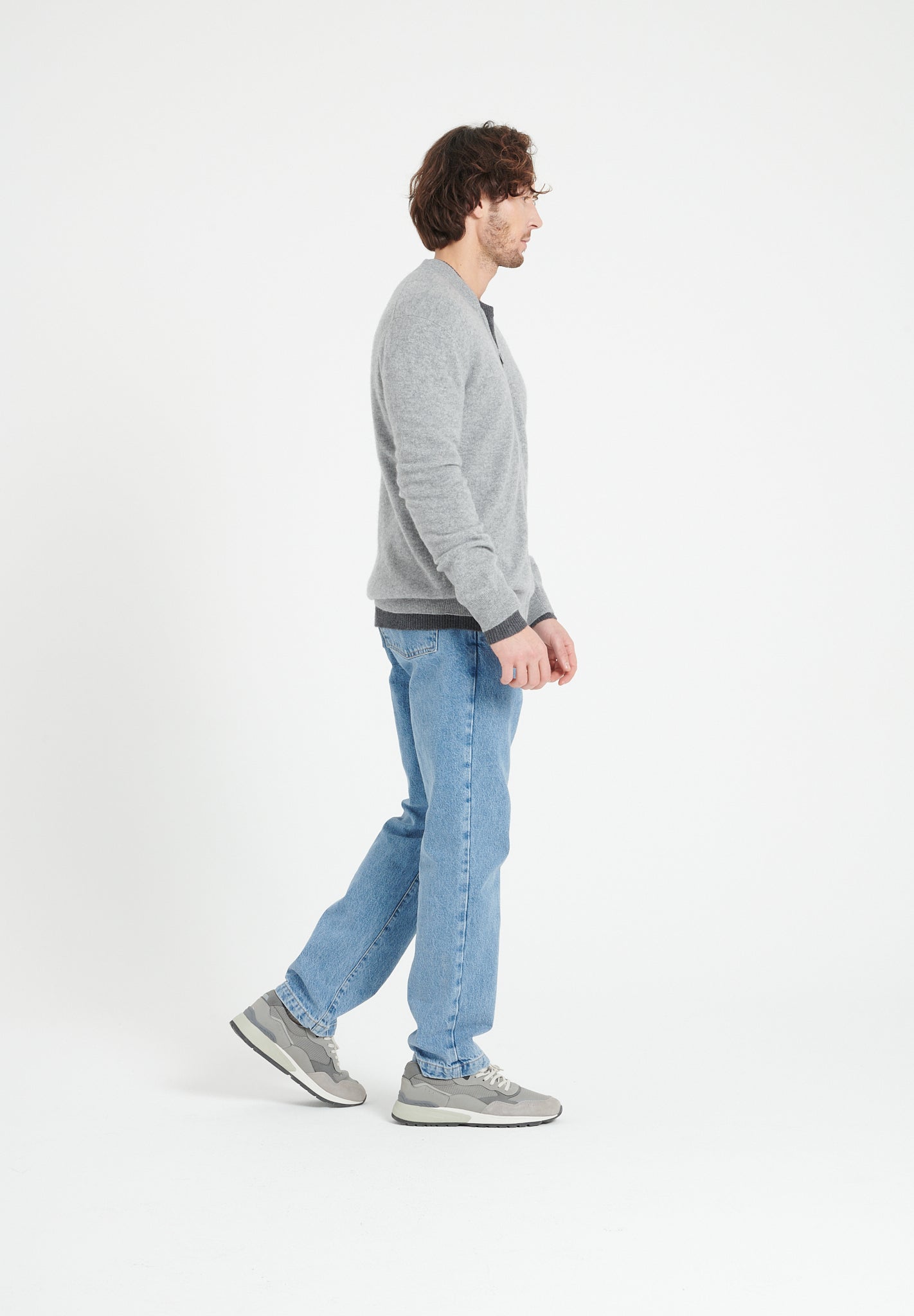 Pure Cashmere Bomber Neck Cardigan (Luke 10)