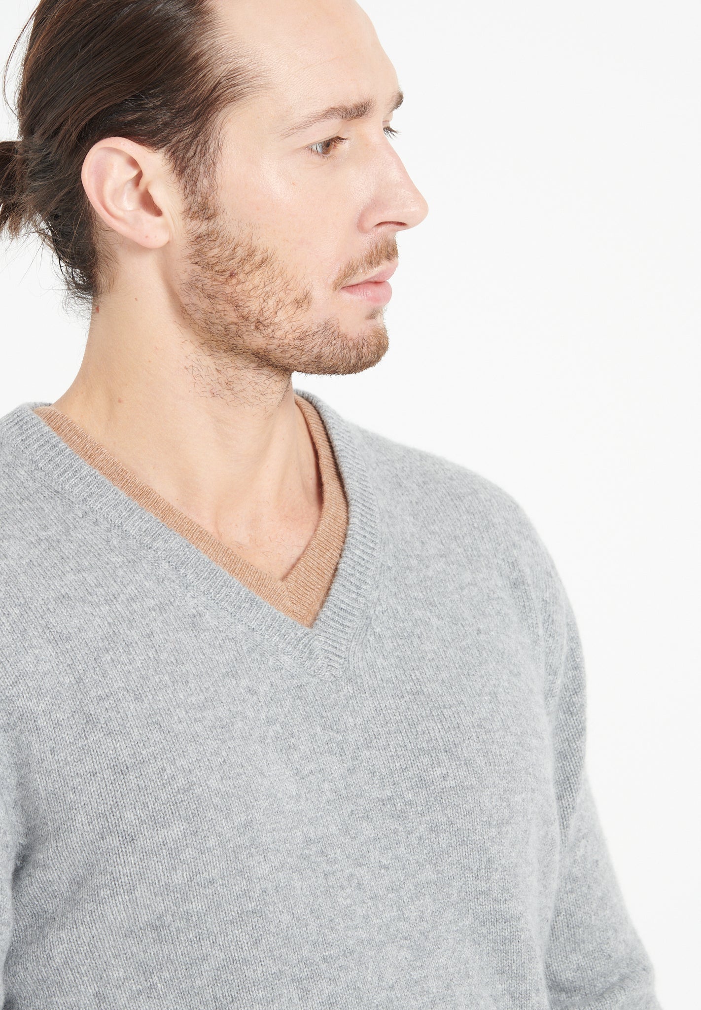 Pure Cashmere 4 ply V-Neck Sweater (Luke 13)