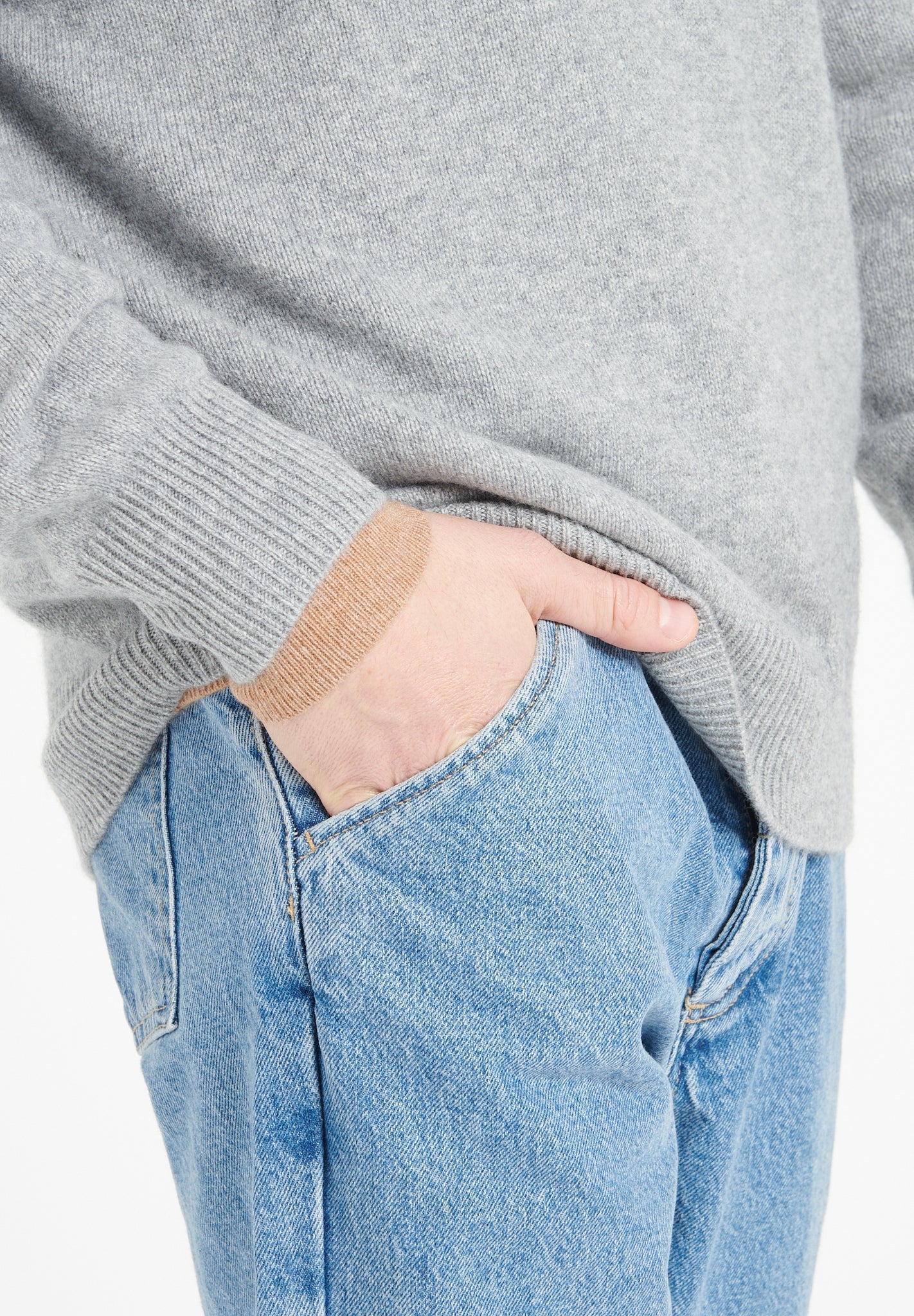 Pure Cashmere 4 ply V-Neck Sweater (Luke 13)