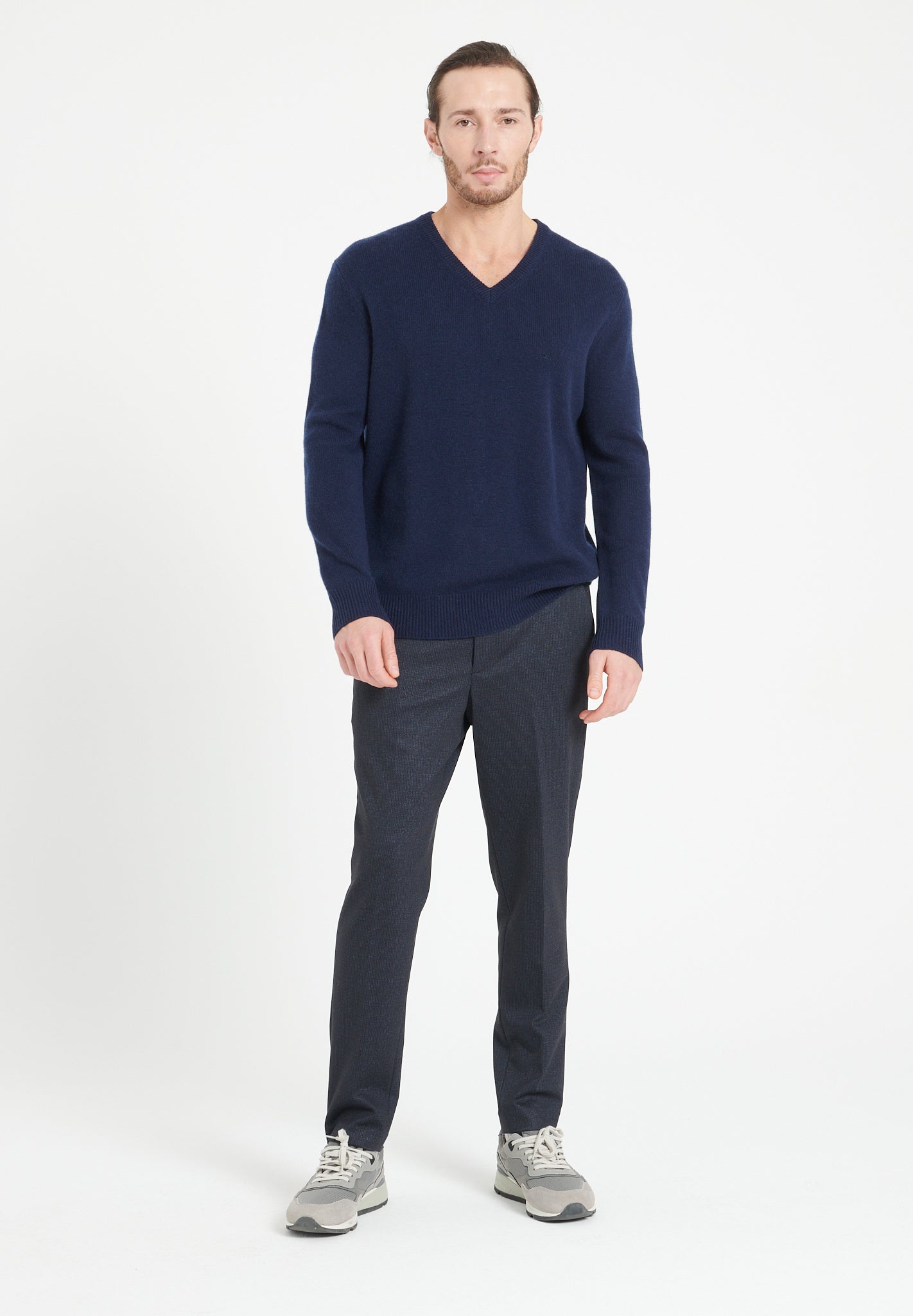 Pure Cashmere 4 ply V-Neck Sweater (Luke 13)