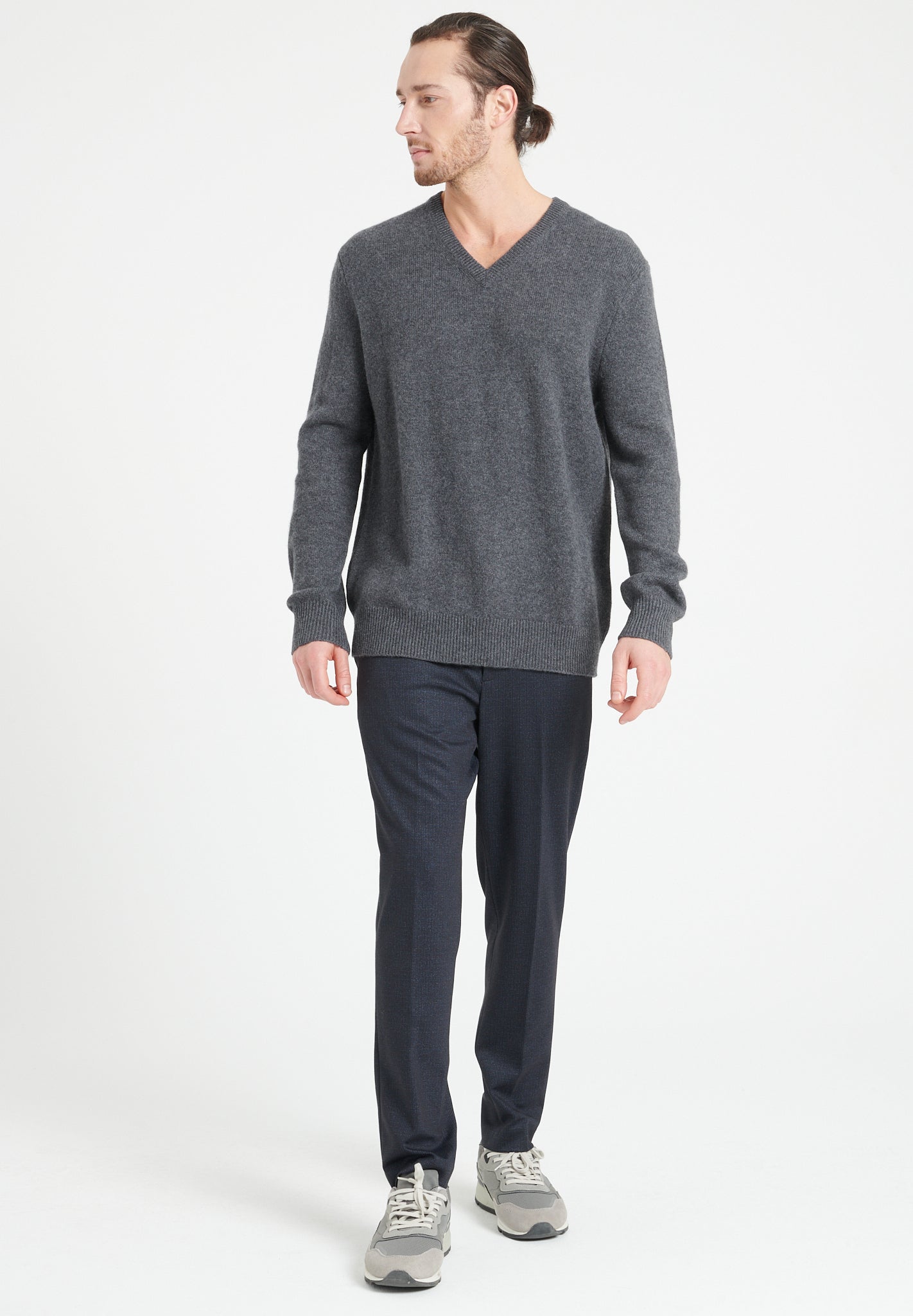 Pure Cashmere 4 ply V-Neck Sweater (Luke 13)