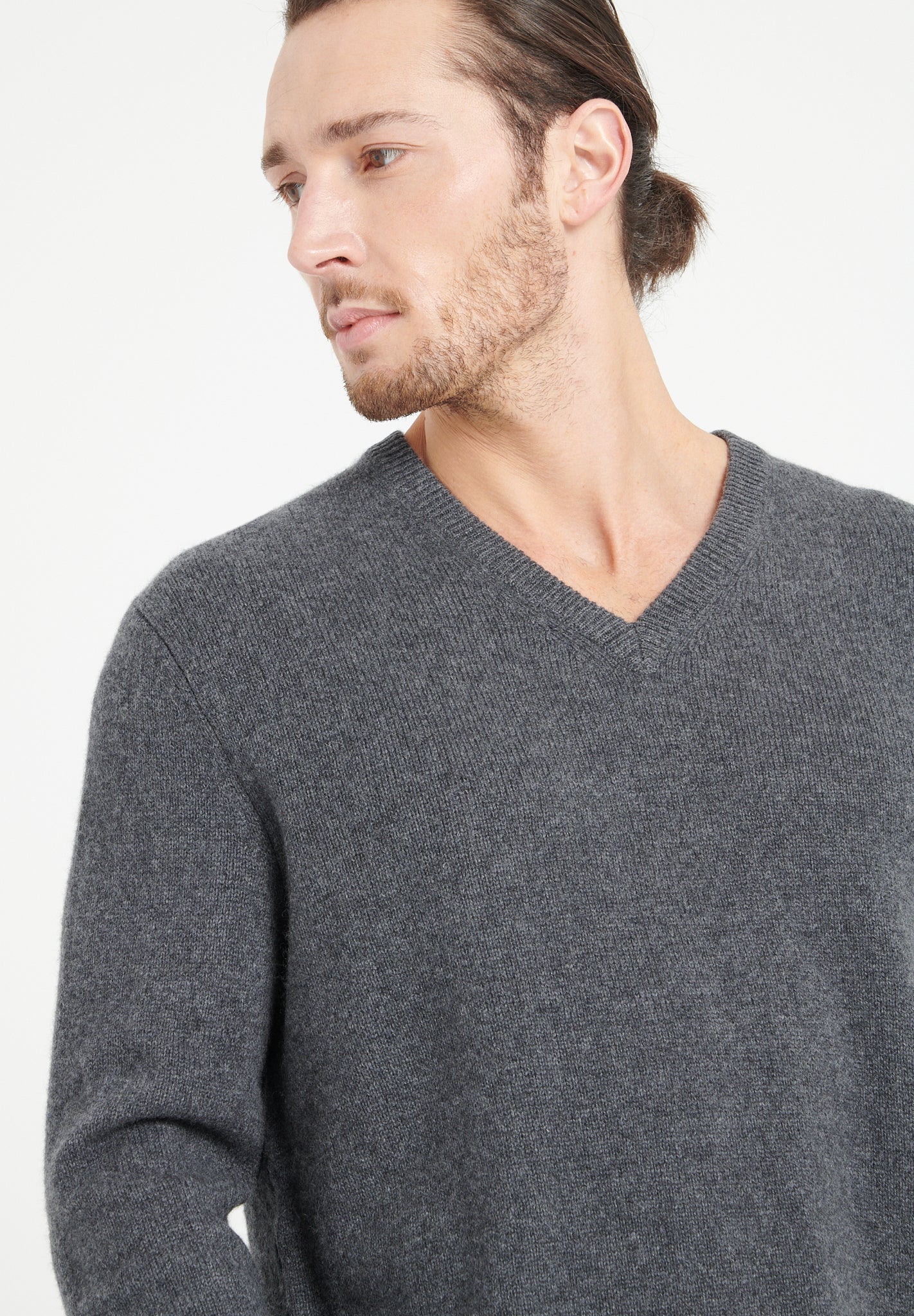 Pure Cashmere 4 ply V-Neck Sweater (Luke 13)